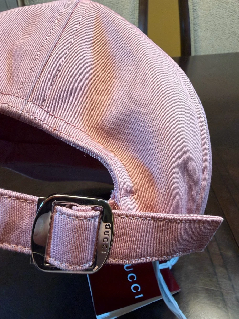 New Authentic Gucci Logo Baseball Hat Pink Size S